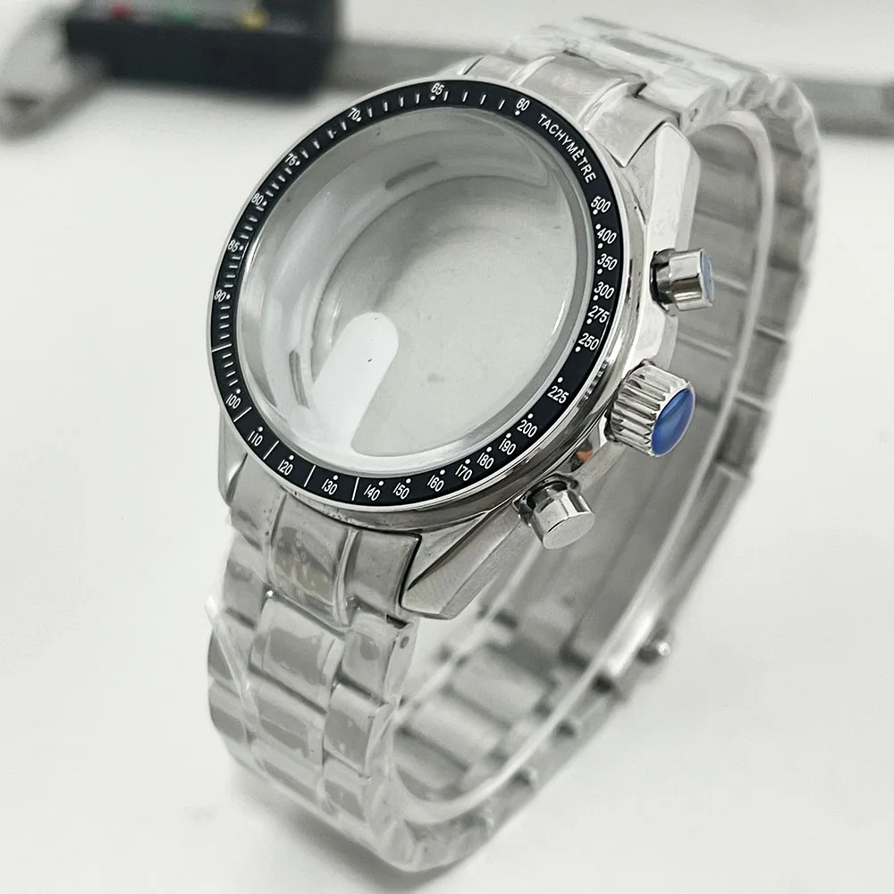 Men's stainless steel shell Moon back cover shell fits VK63 64 movement ...