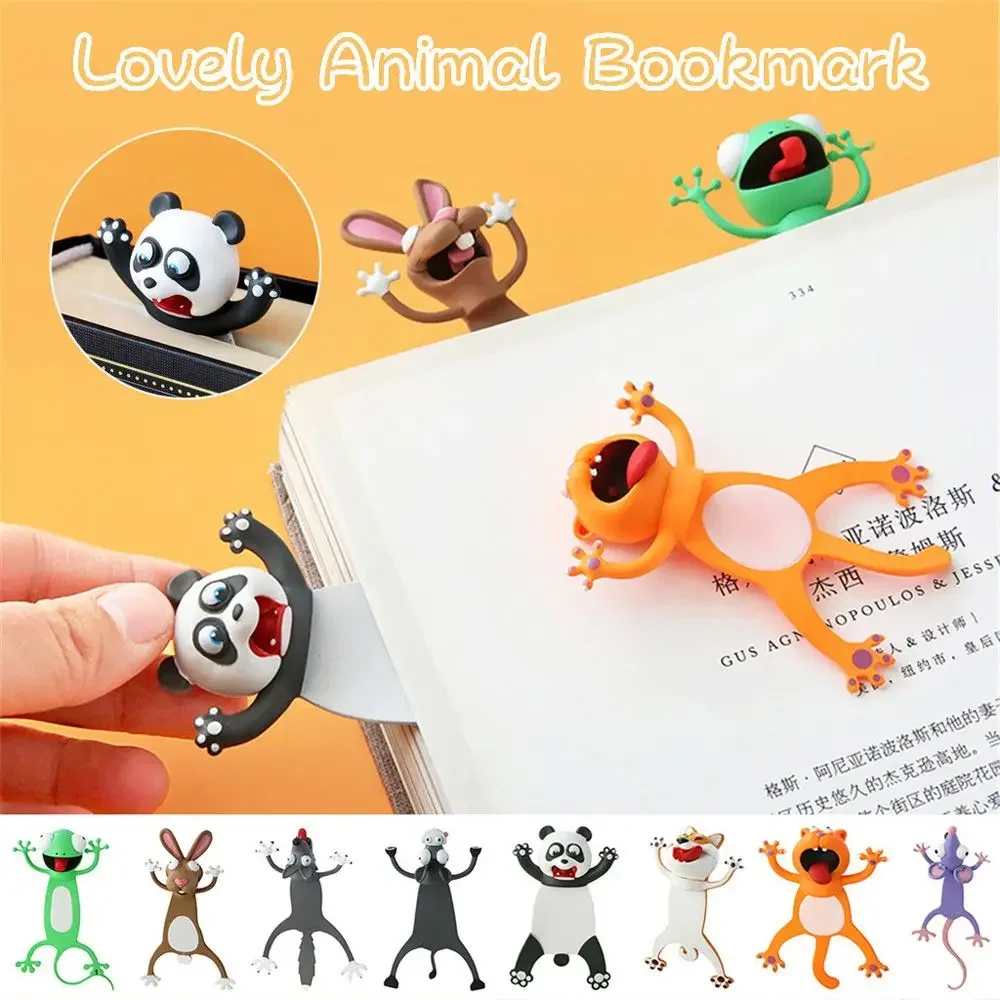 

1pcs PVC 3DStereo Book Mark Animal Bookmarks Ocean Series Seal Octopus Panda Stationery Store Children's School Supplies