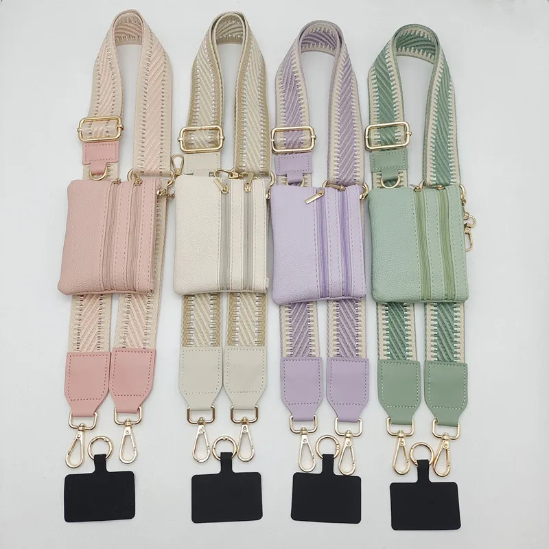 NewMobilePhoneLanyardCrossbodyStrapWristStrapWalletCrossbodyMobilePhoneAdjustableFashionWomen
