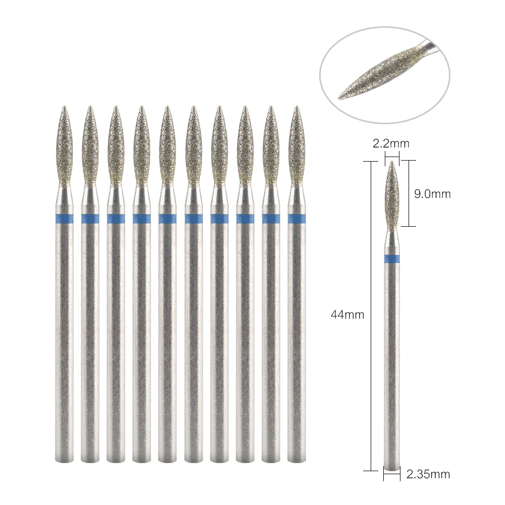 10Pcs Diamond Milling Cutter For Manicure Electric Nail Drill Bits Accessory Pedicure Machine Nail File Gel Remover Tool images - 6