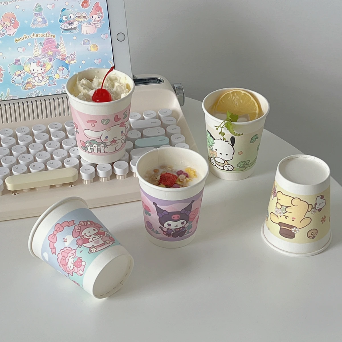 50Pcs-Kawaii-Kuromi-My-Melody-Cinnamoroll-Cartoon-Disposable-Thickened ...