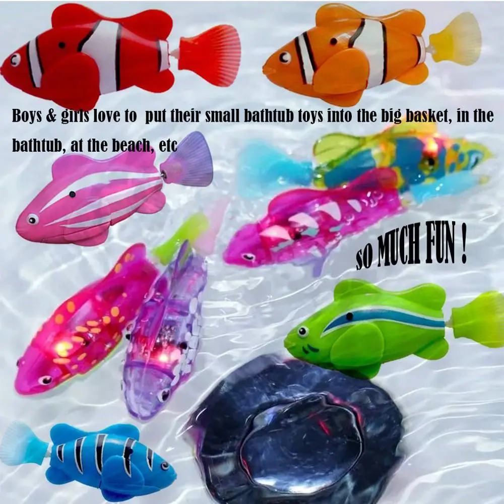 New Mini Bath Toy Bionic Robot Fish Electric Swimming Magical Robotic Fish Underwater World Deep Sea Electronic Sensing Fish
