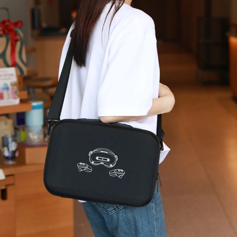 Compact and Durable Travel VR Carrying Case with Shockproof EVA Protection and Convenient Handle