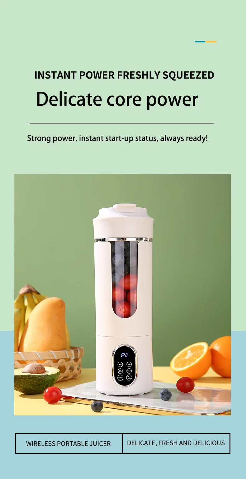 Portable Electric Juicer Blender Usb Rechargeable Fresh Juice Maker_voghion.com