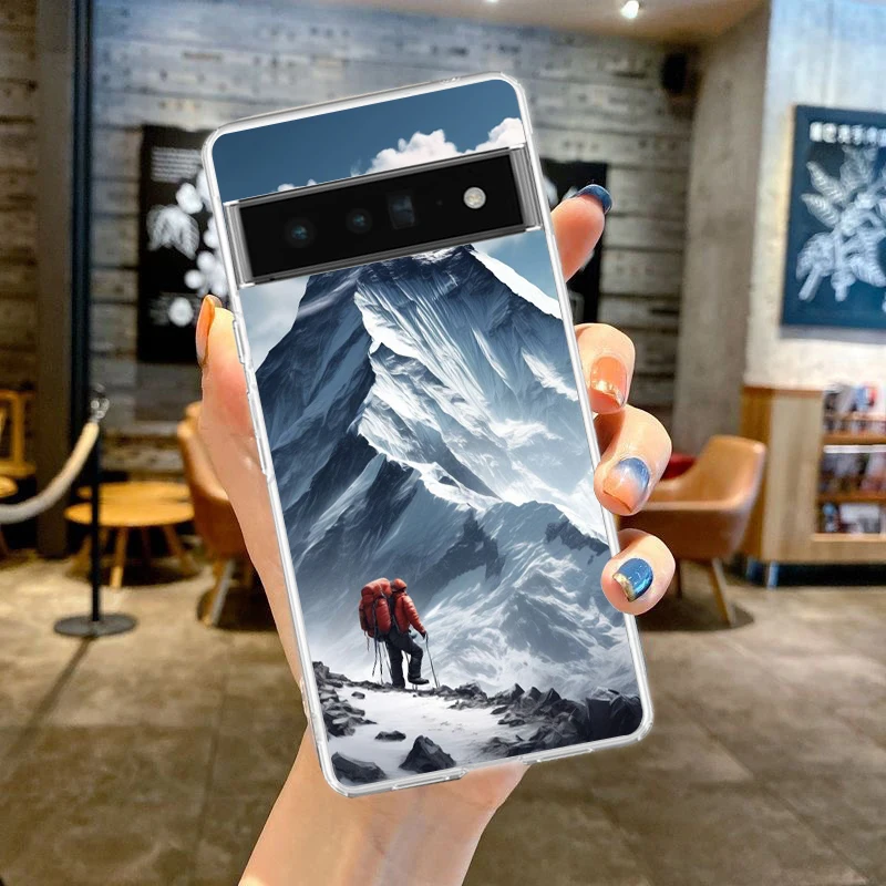 Everest Mountain Soft Silicone Clear Phone Case