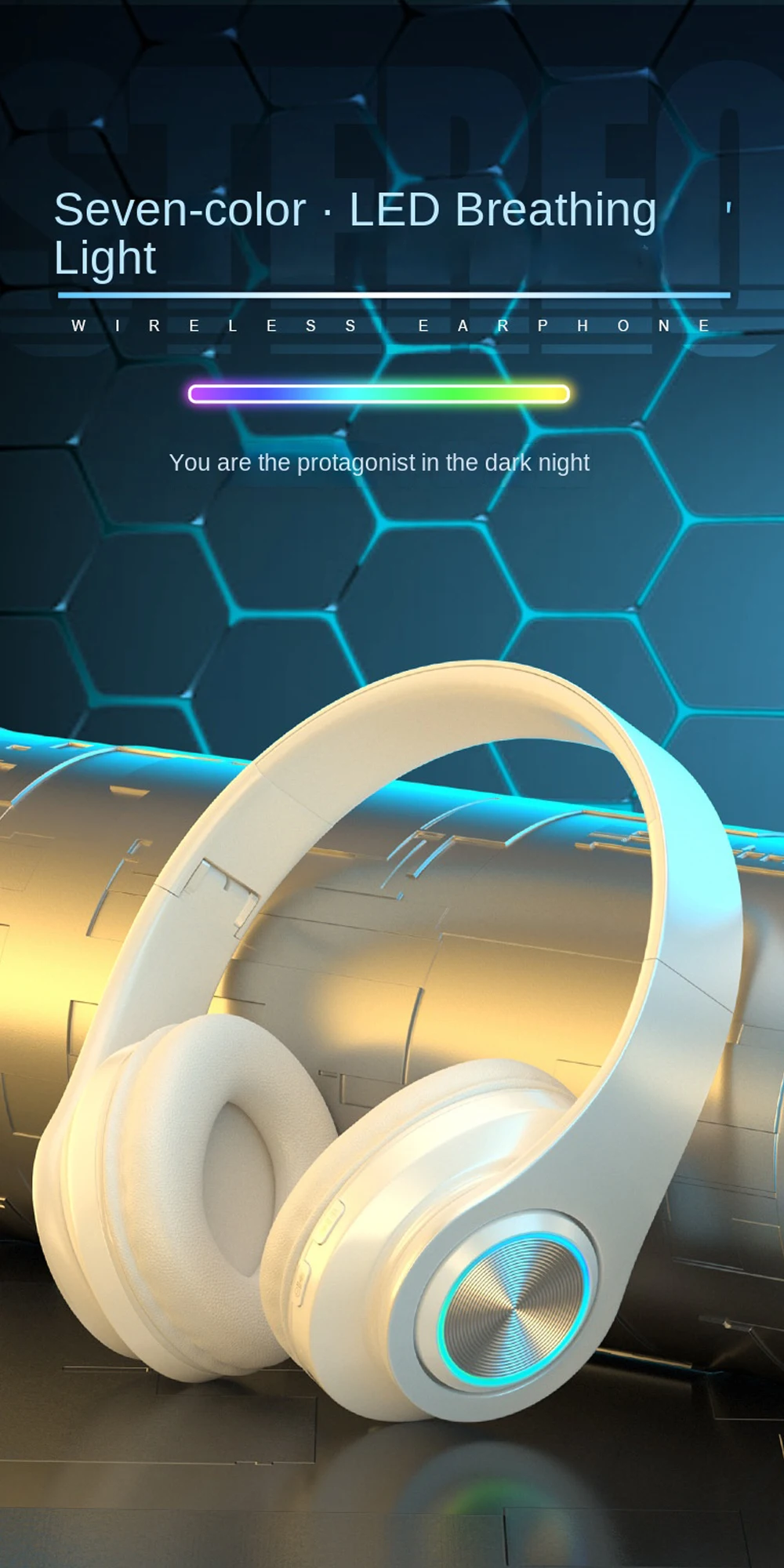 

High Quality Bluetooth Headphone Wireless Gaming Headset With Mic Durable V5.0 Sport Stereo Headband Long Time Playing Headset