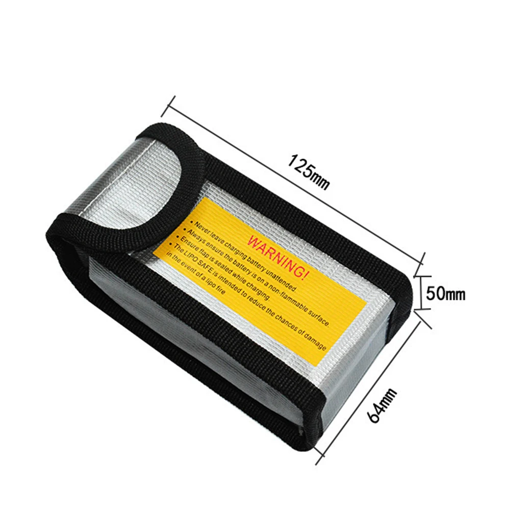 6.4x5x12.5cm Explosion-proof Fireproof Lipo Battery Safety Bag Guard Charge Sack Fire Retardant Protection Bag