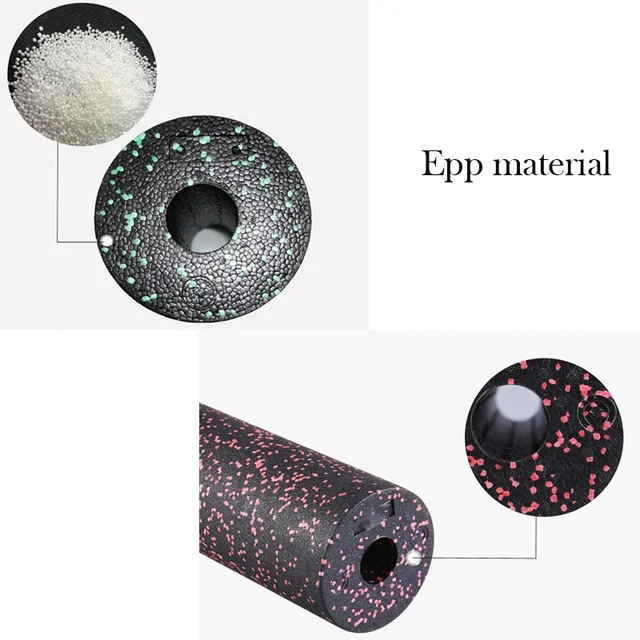 30*15CM EPP Pilates Foam Roller Black Yoga Foam Roller Exercise Equipment Massage Roller Body For Women/Men 5