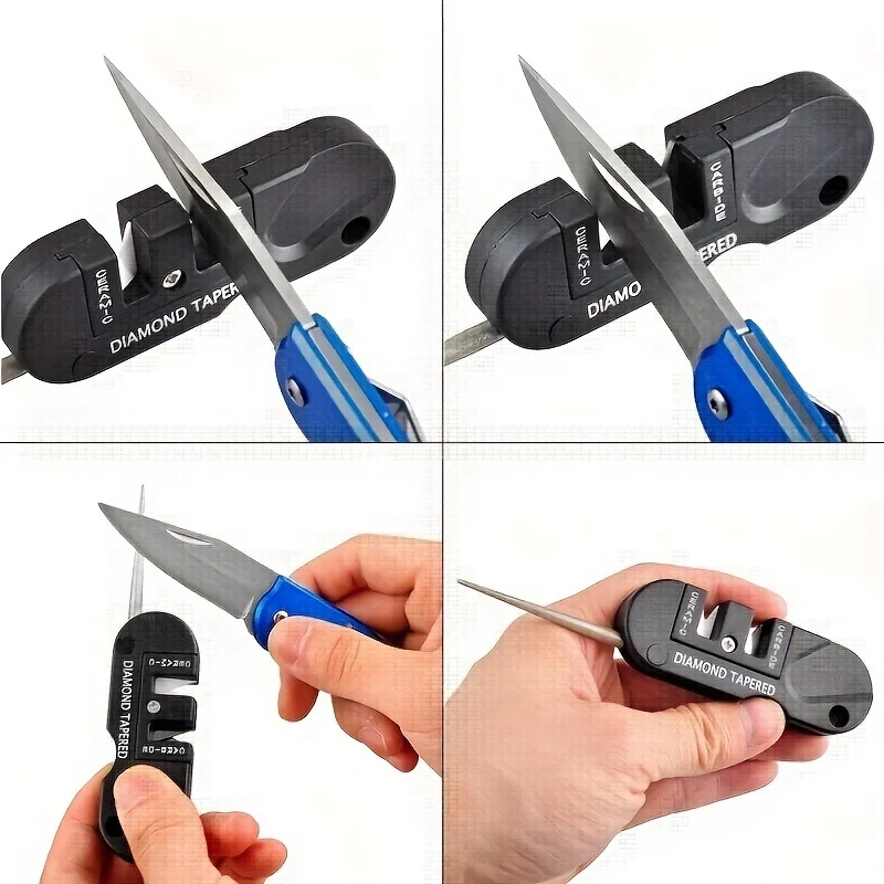 4-in-1 Portable Sharpening Tool, Knife Sharpener For Outdoor Camping And Hiking