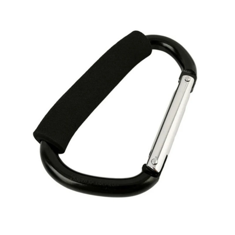 Baby Cart Hook Aluminum Alloy Outdoor Climbing Buckle Hook Multifunction D-Shaped Cart Buckle Shopping Bag Hooks 1PCS stroller accessories stroller hook