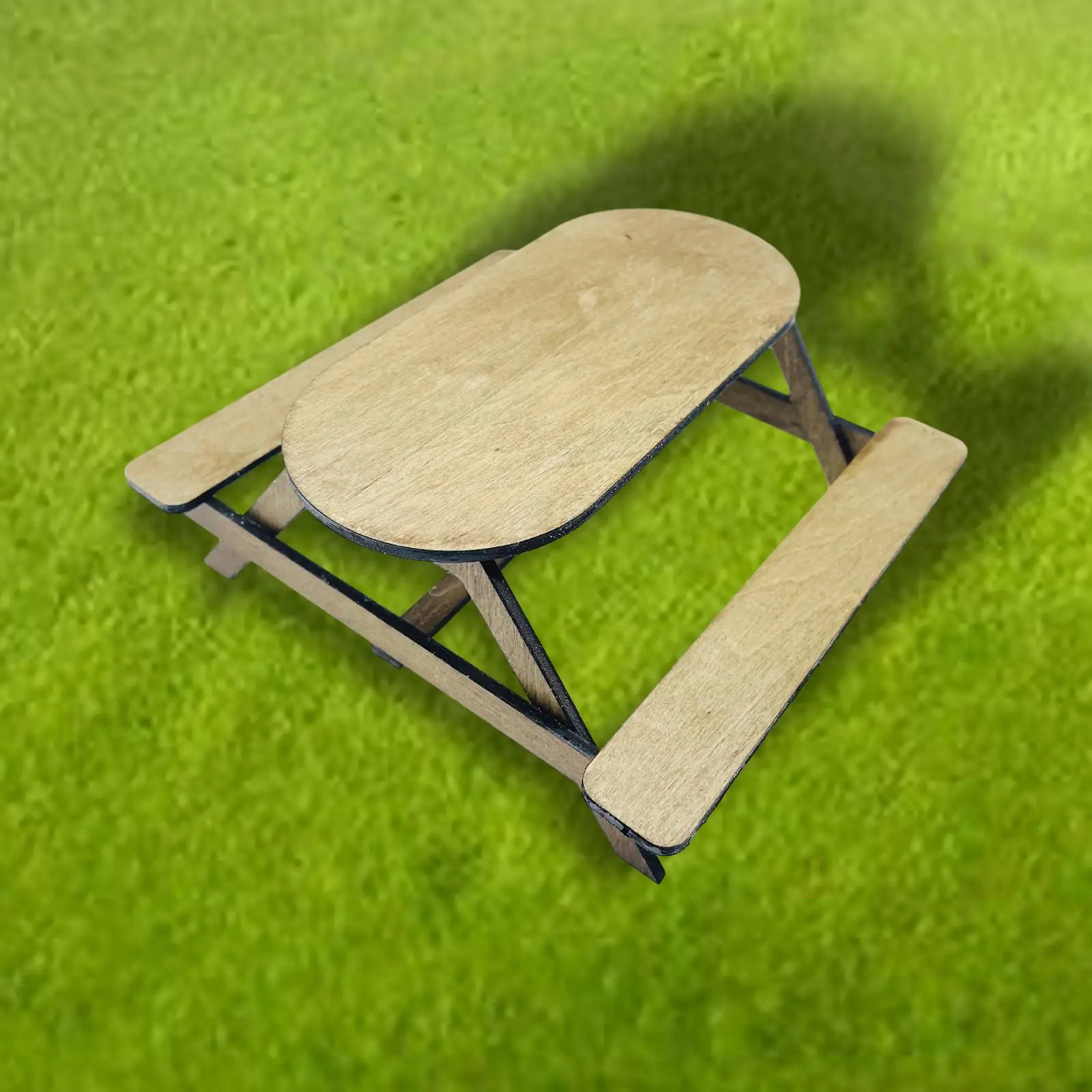 

Dollhouse Miniature Picnic Table, DIY Craft, Rustic, 1:12 Scale,Dollhouse Decoration for Dollhouse, Photo Props Accessories