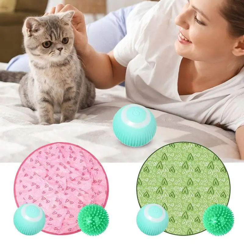 

Cat Toy Matt Pet Hunting Mat For Interactive Play Cat Active And Happy Safe And Non Toxic Rechargeable Ball Toys For Indoor Cat