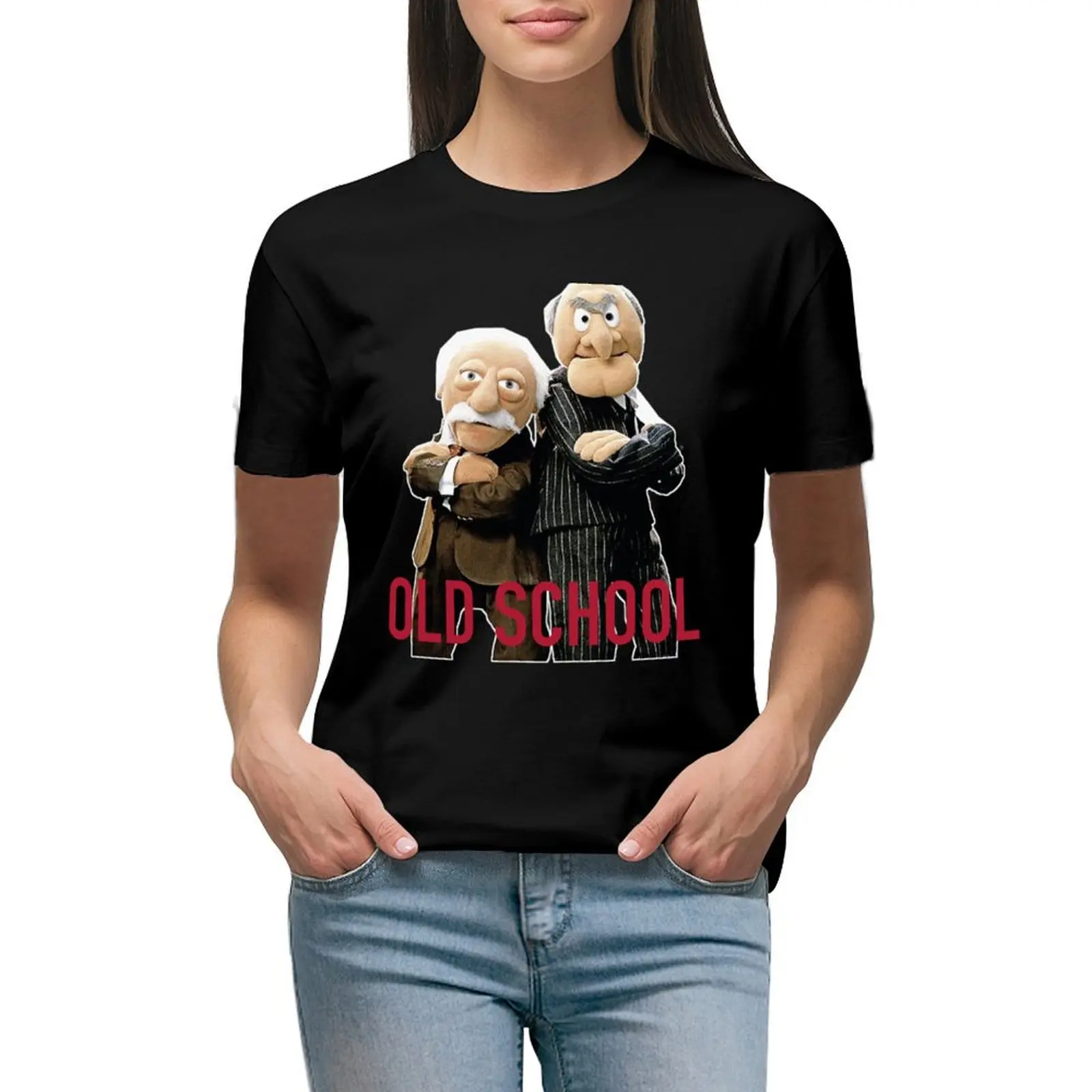 

statler and waldorf T-shirt anime clothes cute tops summer clothes Women's summer blouses 2024