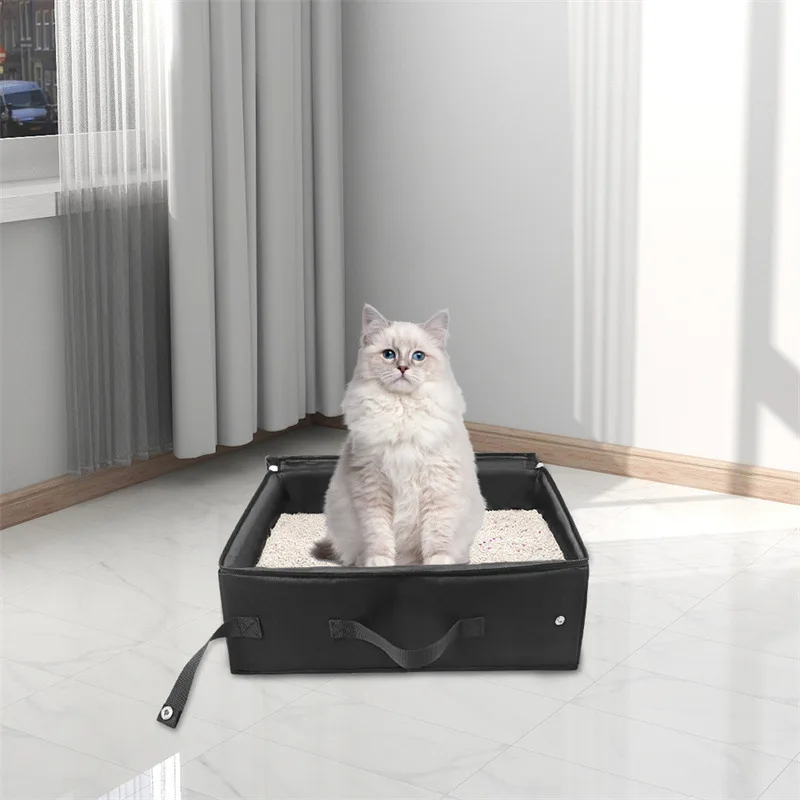 Foldable Cat Litter Box Portable Folding Pet Supplies Dog Toilet Doghouse Waterproof Cat Litter Box Travel Home Outdoor Car