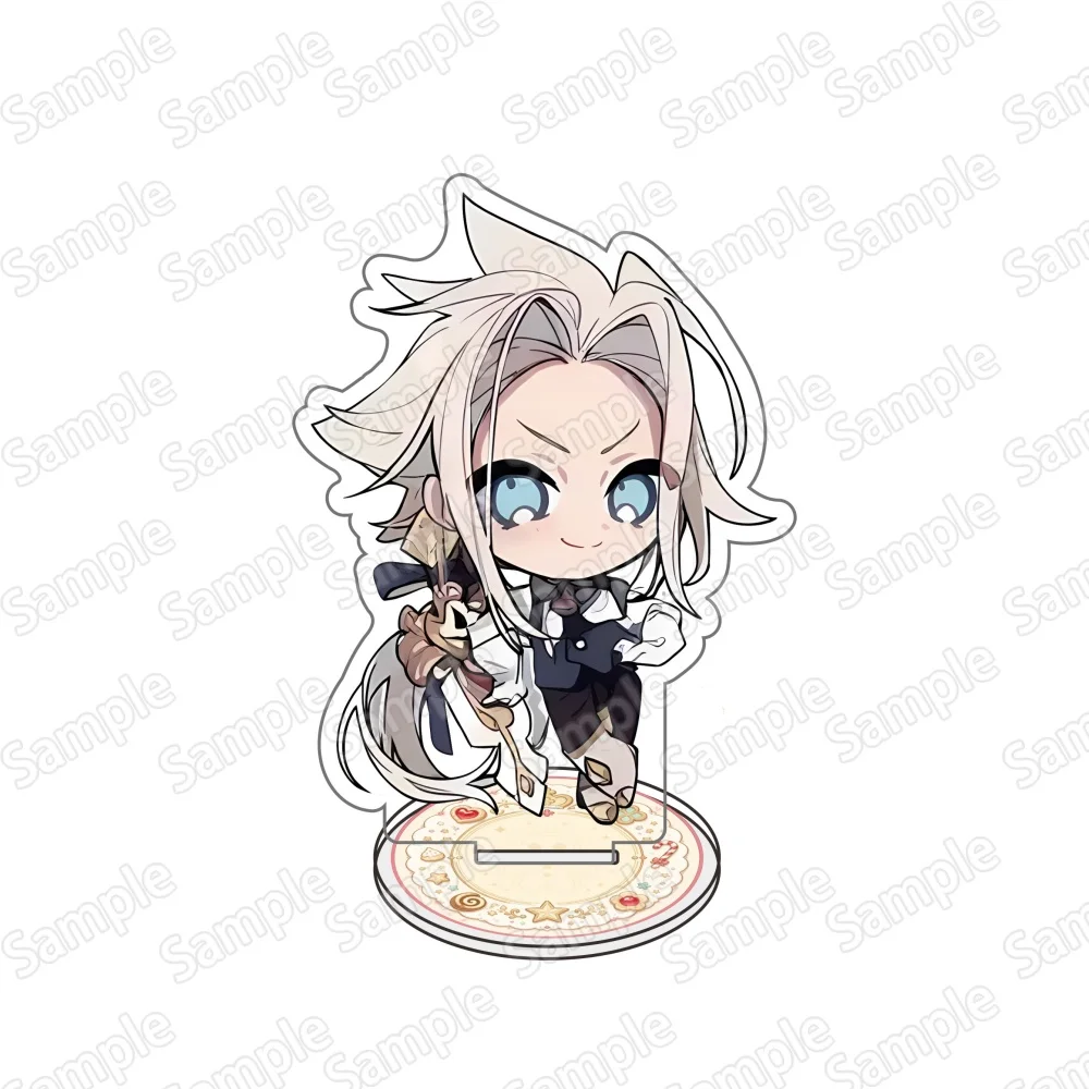 Cookie Run Kingdom Themed 10CM Acrylic Standees & Keyring - Black Pearl, Milk Shadow, Pure Vanilla Mystic Flour Desktop Ornaments Gift