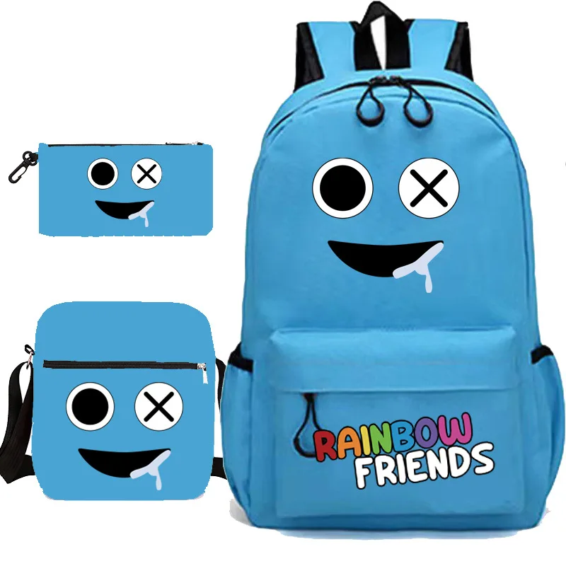 Roblox Rainbow Friends Black Anime Backpacks Poly/Cotton Blend Polyester  Anime Bag Anime Merchandise 