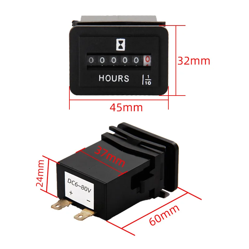 Счетчик часов для дизельного бензинового двигателя, 6-80 В постоянного ...