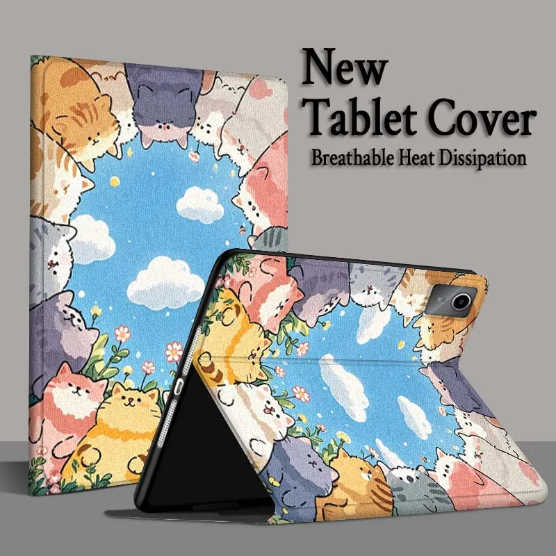 Cartoon Cute Cat Art Tablet Case