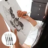 4pcs 4-Pack Dual-Headed Sketch Pens: Round Foam, Sponge, and Felt Tips for Artists, Reusable & Washable Drawing Tools 5