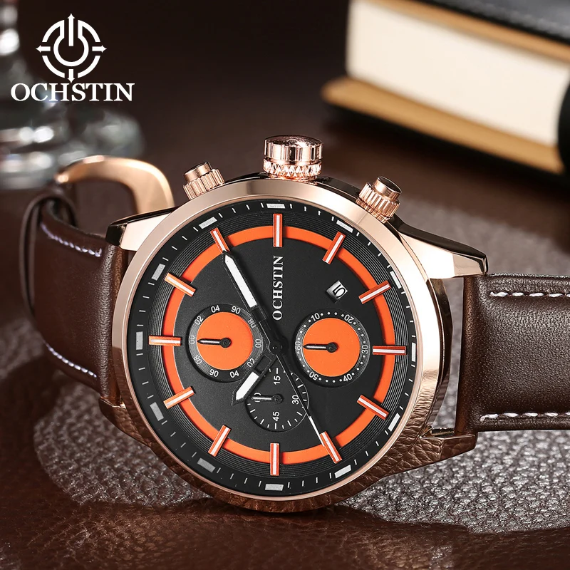ochstin promotional model 2024 business light luxury style legend series multifunction quartz movement watch men's quartz watche