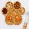 Paw Shaped Cutting Board Print Plates Bamboo Animal Tray Decor Food Platter Multi-function Child 4
