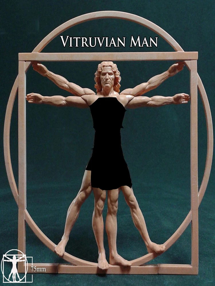 

Unassambled 1/22 80mm Vitruvian Man summer standing Figure Resin kit miniature model Unpainted