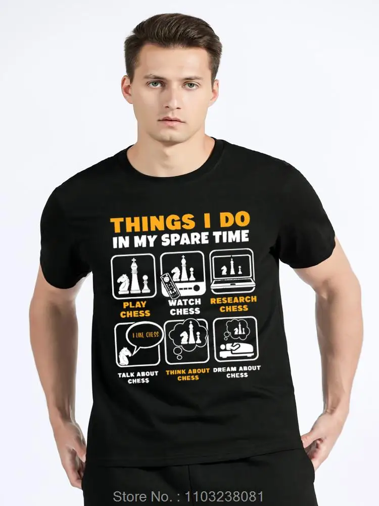 Roliga schackspelare Saker jag gör på min fritid T Shir Grafik Sreewear Män Coon Födelsedag Gifs Sommar Syle_voghion.com