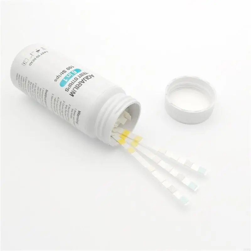 F68D 6 in 1 Aquarium Testing Strips for Pool Pond Test Strips for Fish Portable