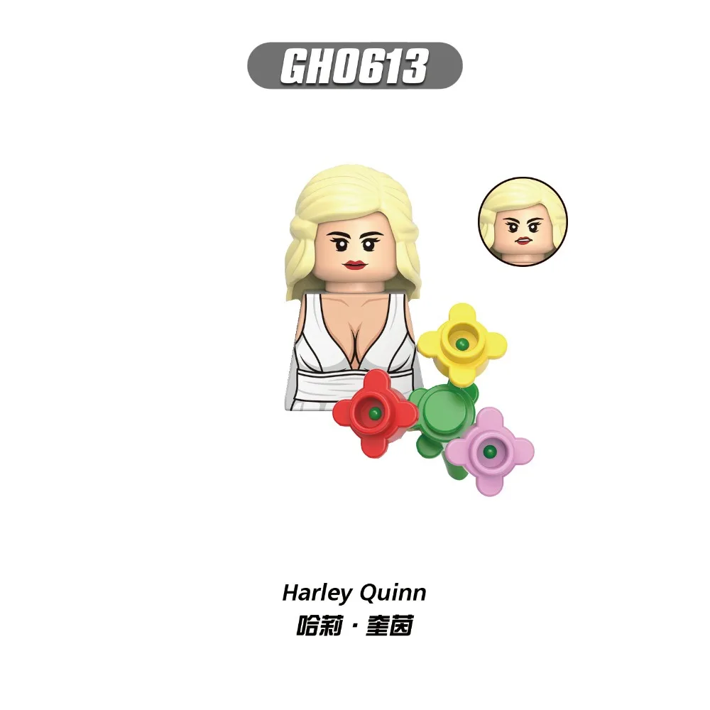 Movie Series Mini Action Figure Doll Joker Harley Quinn Puzzle Assembly Toy Building Block Doll Children's Gift Collect Ornament