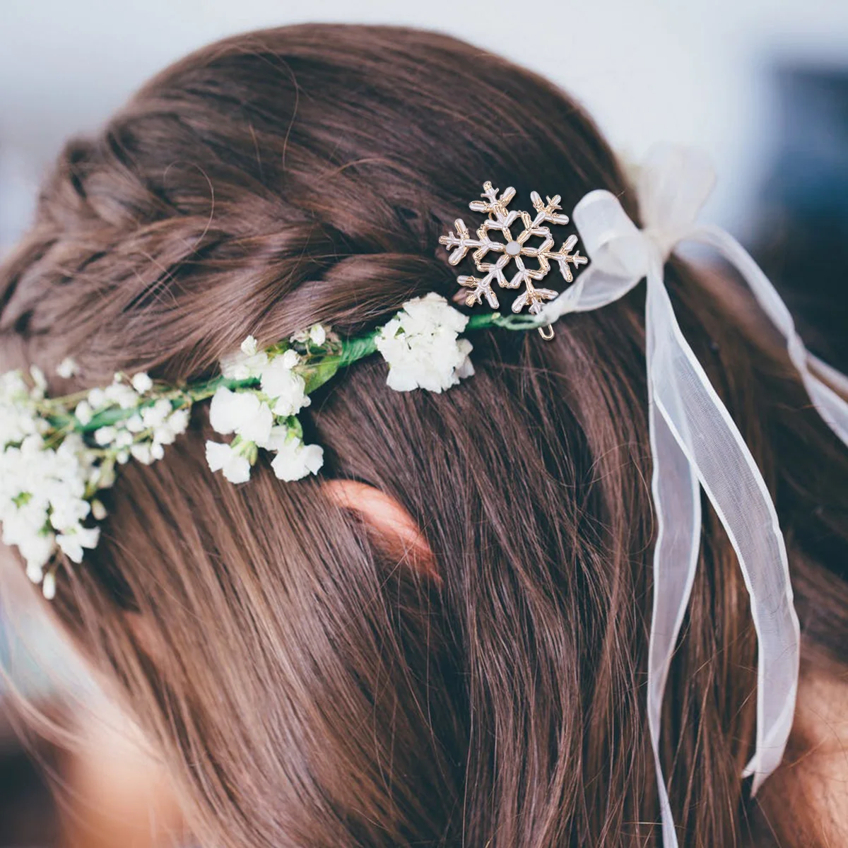 

4pcs Christmas Snowflake Hair Clips Large Snowflake Hairpin Holiday Sparkly Barrettes Accessories Decoration