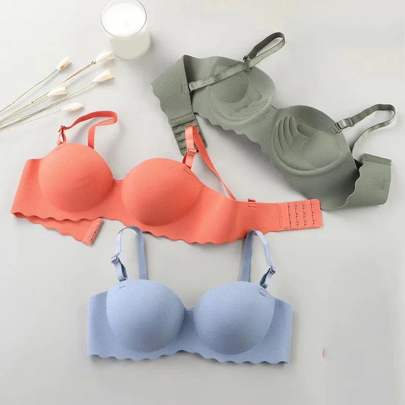2025 Sexy Bras Women Solid Color Seamless Underwear Wireless Lingerie One-pieces Convertible Straps Brassiere Bra Women Lingerie