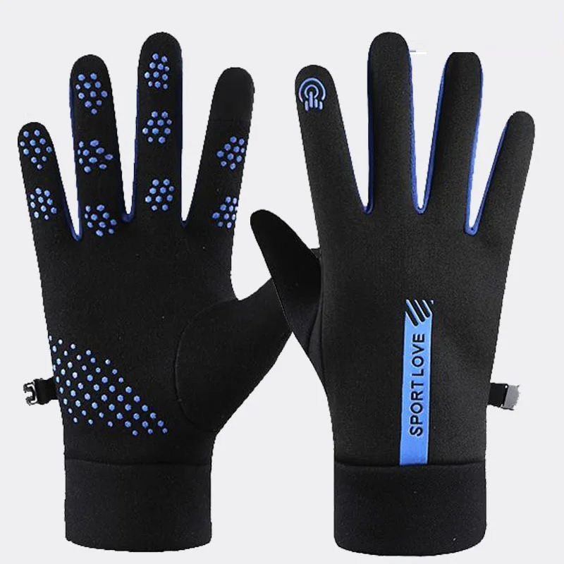 Womens Autumn and Winter Sports Warm Gloves Waterproof and Anti Slip Cycling Gloves Wind Cold Resistant Outdoor Activity Gloves