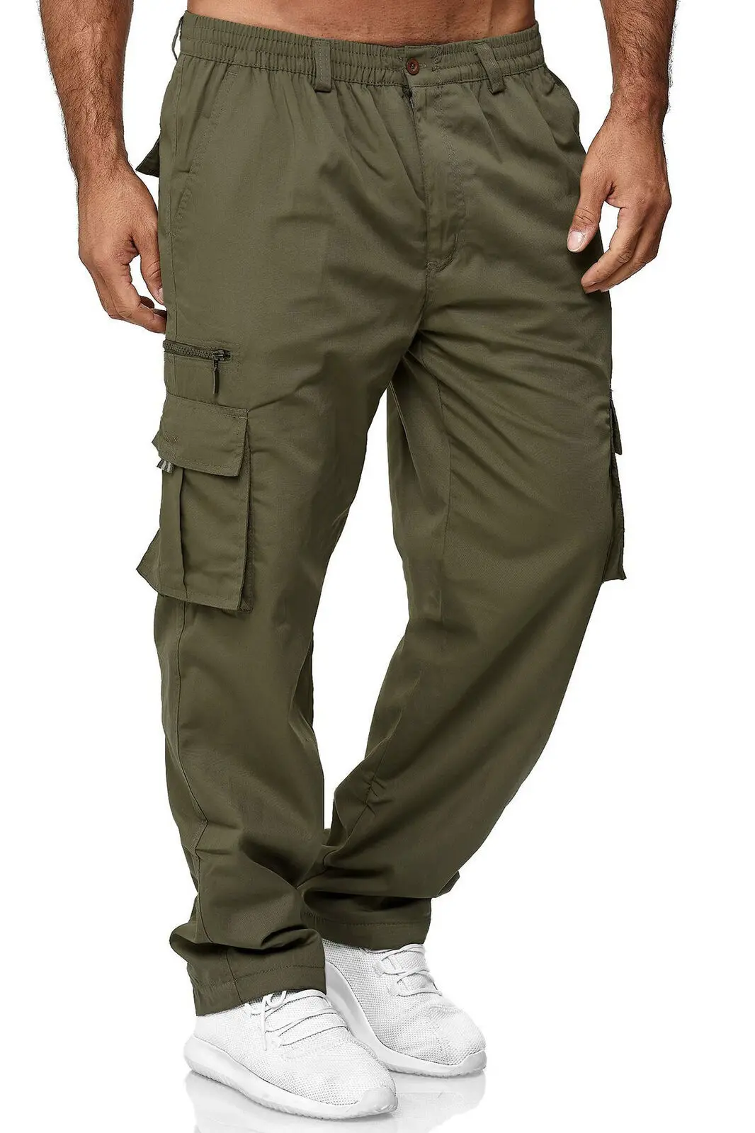 Multi-Flap Pocket Korean Men's Straight Pants Loose Casual Outdoor Pants Hiking And Fishing Men's Work Pants mens work pants
