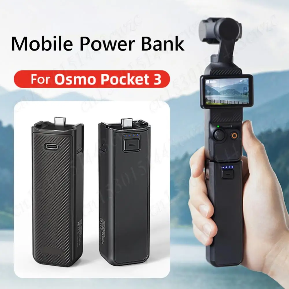 Charger Mobile Power Bank for DJI Osmo Pocket 3 4500mAh Battery Handle 1/4 Thread Camera Extension Rod Handle Grip Charger