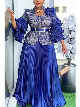 African Clothes for Women 2 PCS Sets Tops And Skirts Suits Dashiki Ankara 2025 Outfits Gown Plus Size Wedding Party Dresses