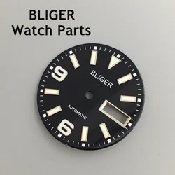 BLIGER Multicolor Luminous Watch Dial - 29mm Black/Silver (Black Logo)