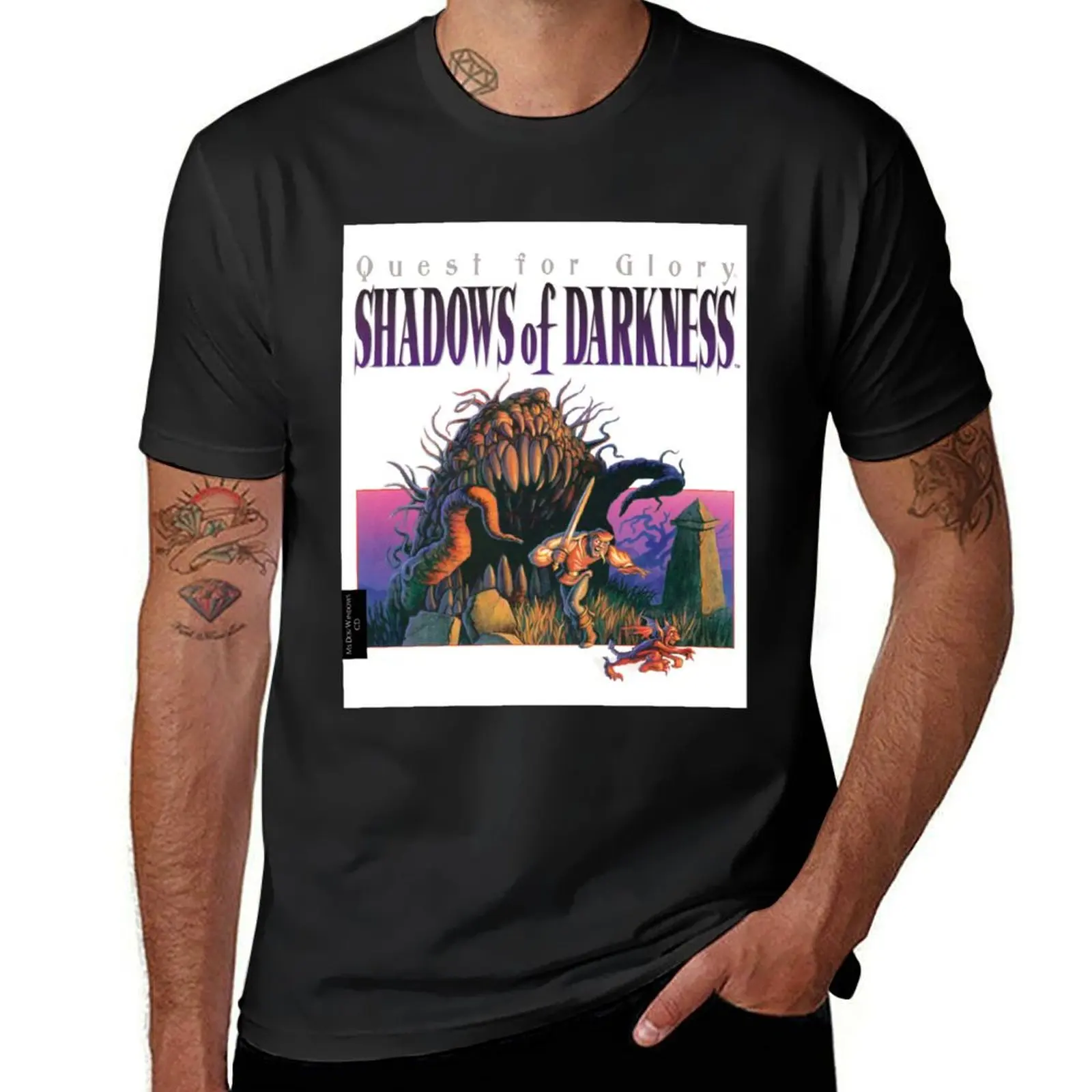 

Футболка Quest for Glory - Shadow of Dark Мужская, милые летние топы на заказ, хлопковая рубашка