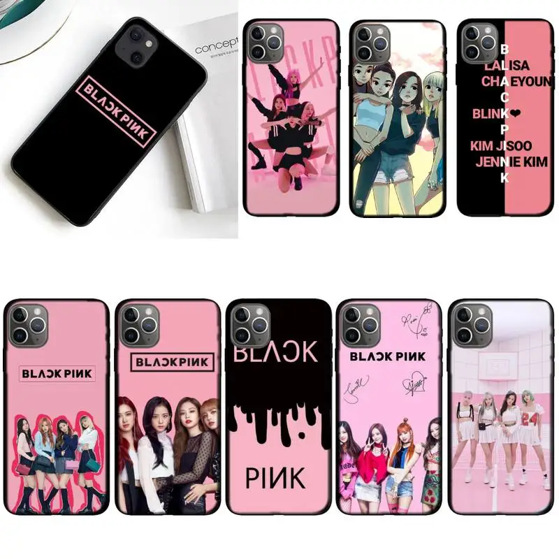 Kpop-BLACKPINKs-Girls Phone Case For iPhone 11 12 Mini 13 Pro XS Max X 8 7 6s Plus 5 SE XR Shell | Мобильные телефоны и