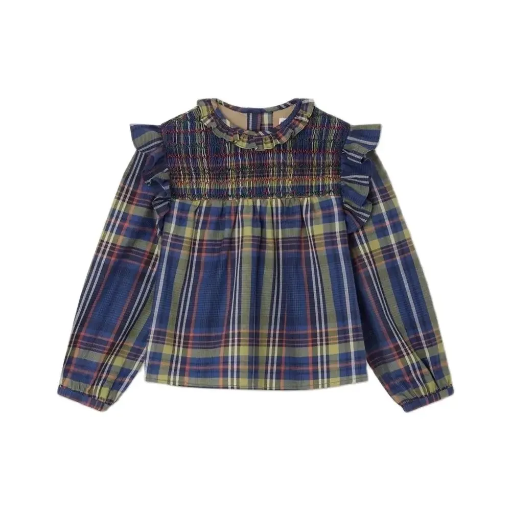 

baby girl clothes 2024 spring baby tops French style high-quality hand-embroidered girls' top baby sweet Blouse