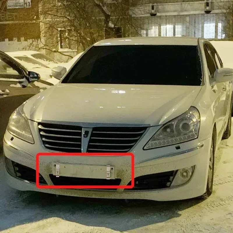 2PCS Rectangular Car License Plate Spring Loaded Stainless Steel Bracket Cars Frame Holder Clamps Trailer Number Plate Clips