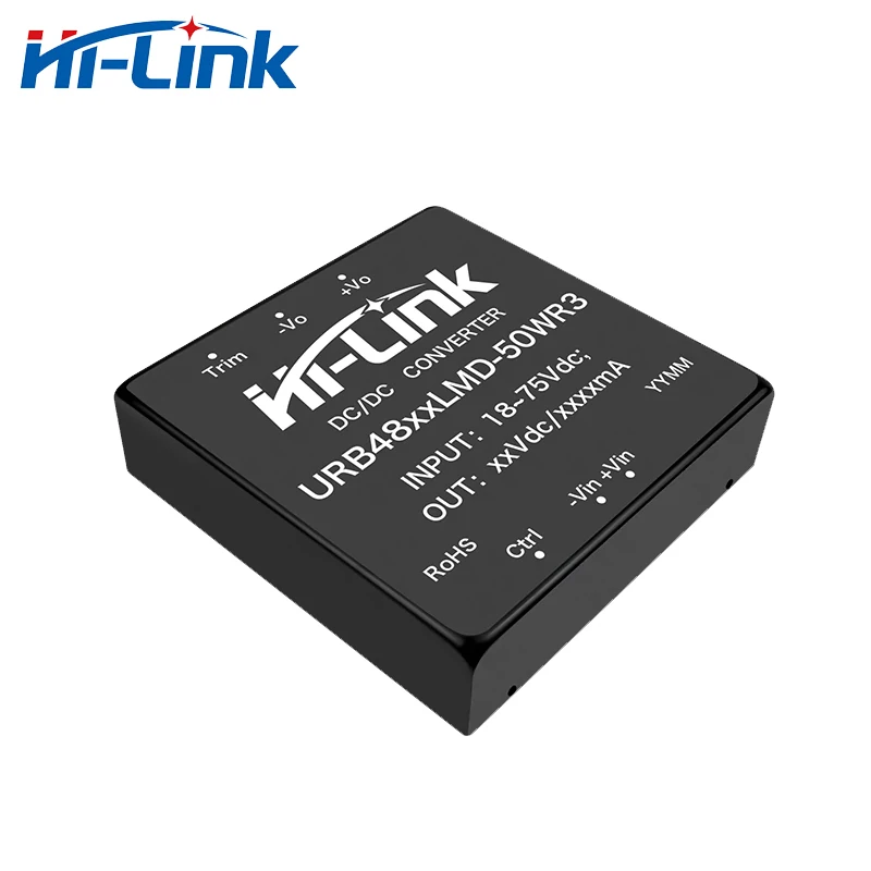 50W DC 18-75Vdc to 9V/12V/15V/24V URB4809LMD-50WR3 URB4812LMD-50WR3 URB4824LMD-50WR3 DC-DC Power Supply Module