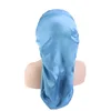 Long Satin Bonnet Sleep Cap Extra Large Silk Sleeping Hijab with Wide Elastic Band Loose Night Hat for Women Braids Curly Hair 4