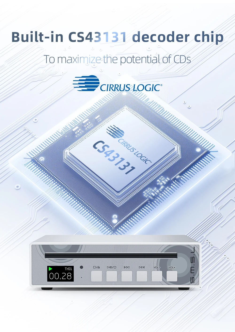 SMSL PL100 CD плеер | AliExpress