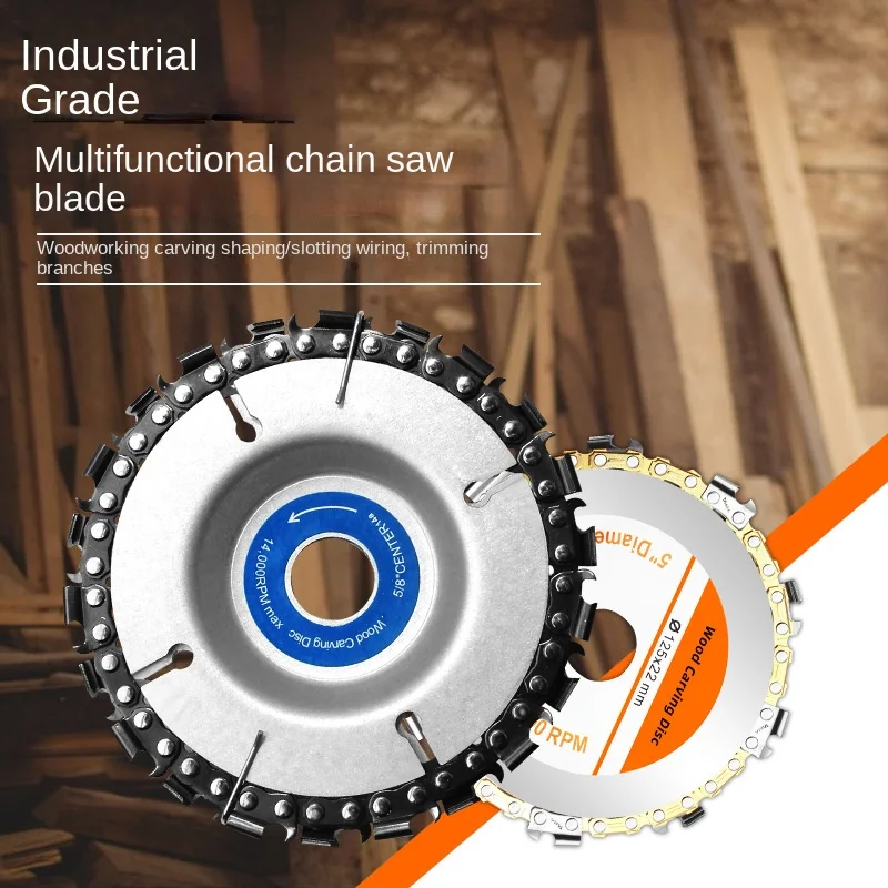 

100/125mm 16 Tooth Stainless Steel Grinding Machine Woodworking Disc Grooving Machine Chains Disc Wood Carving Cutting Disc