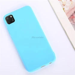 Sleek Matte Soft TPU Silicone Case - Premium Protective Cover for Huawei Y9A (SKY BLUE)