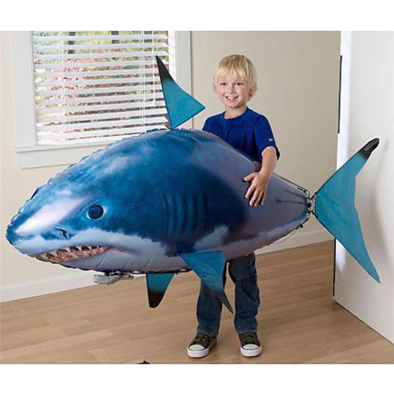 Kids Remote Control Shark Balloons Inflatable Flying Shark Helium Balloon For Boys And Girls Birthday Gift Remote Control Toys remote control shark balloons