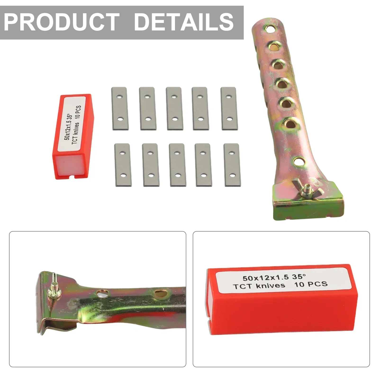 산업용 등급 카바이드 인서트 페인트 스크레이퍼 블레이드 50mm 양날 TCT 블레이드 교체 가능한 견고한 스크류 척
