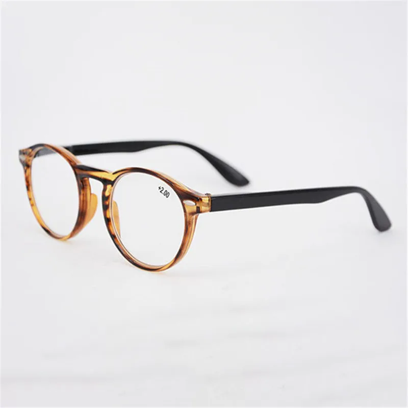 Ultralight Red Leopard Print Vintage Round Reading Glasses - Fashionable Eyewear