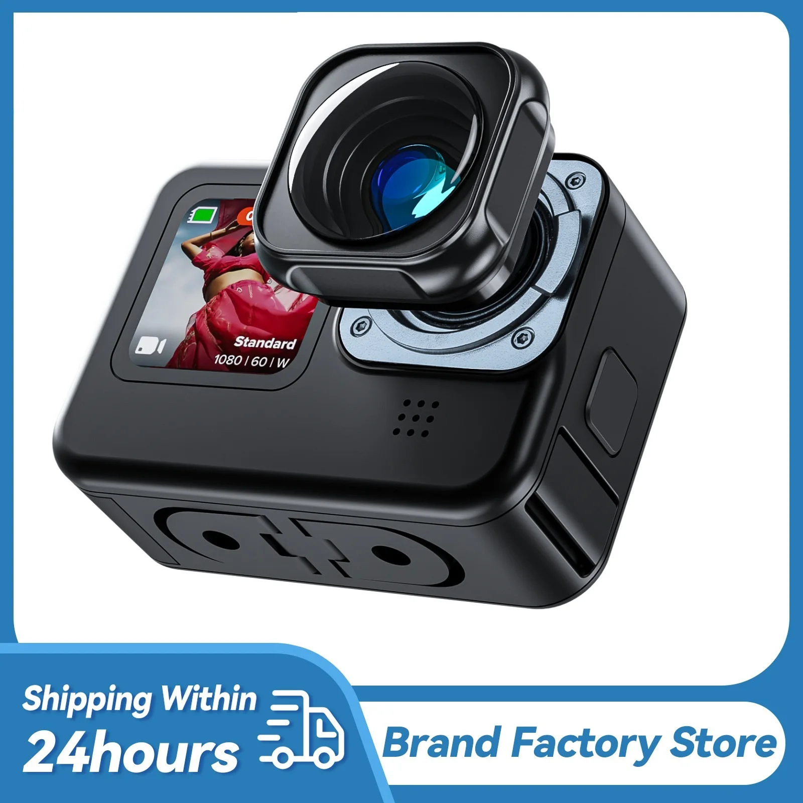 

New Lens Mod For GoPro11 10 9 Max Ultra-wide Angle 155 Degree Max With 2 Protect Covers Action Camera Black Accessories