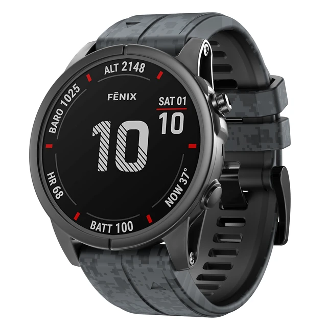 Correa de cuero de silicona para reloj inteligente Garmin Fenix, 22mm,  26mm, 7, 7X, 6X, 6Pro, 5X, 5Plus, 935, Epix Gen 2, QuickFit